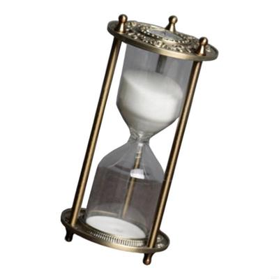 Vintage European Sand Clock 15/30 Minutes Hourglass Stand Timer for Home Decors and Practical Time Measurement Tool X3UC
