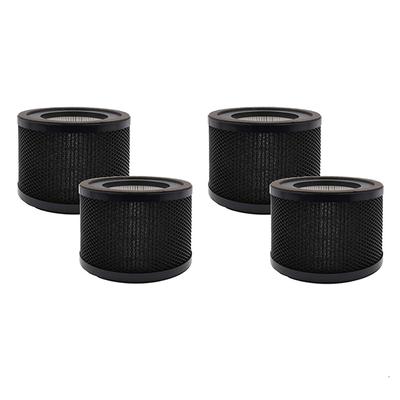 4er-Pack Ersatz 3-in-1 HEPA-Luftfilter Kompatibel für TaoTronics TT-AP001 / VAVA VA-EE014 Luftreiniger, Schwarz