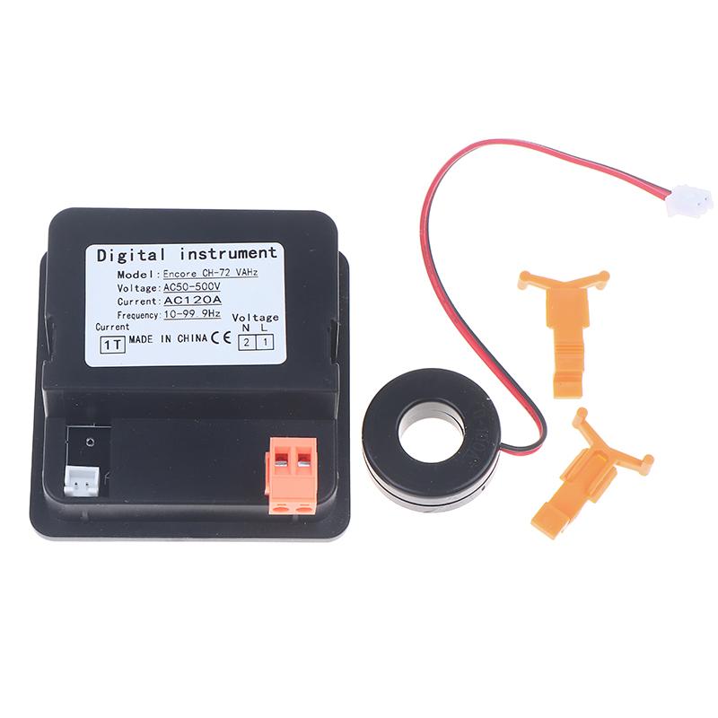 Digital Voltage Current Meter Panel Voltmeter Ammeter Frequency Meter Led Display Ac50-500V 1-120A Embedded Installation