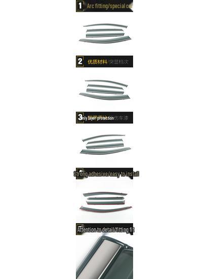 Tucson L 2021 Stainless Steel Rain Guard Trim - 3D Deflector Modification Accessory