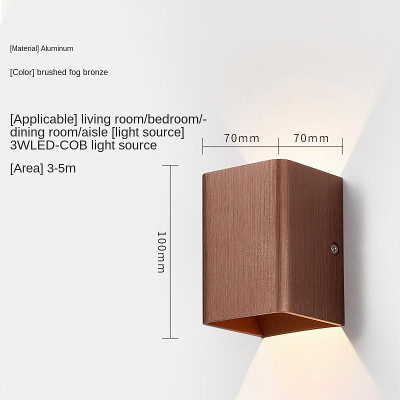 

Настенный светильник Art LED Фоновая стена Гостиная Столовая Спальня Элитный клуб Отель Выставочный зал Вилла Внутреннее освещение 3 Вт 3W&Warm White (2700-3500K) коричневый