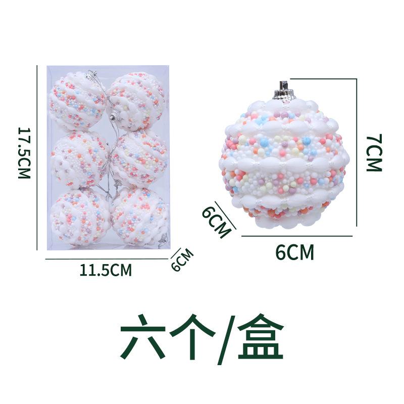 6PCS Christmas Decorations Hanging Ball 6CM Santa Claus Tree Decoration Colorful Ball Decorations For Home Christmas Festivities