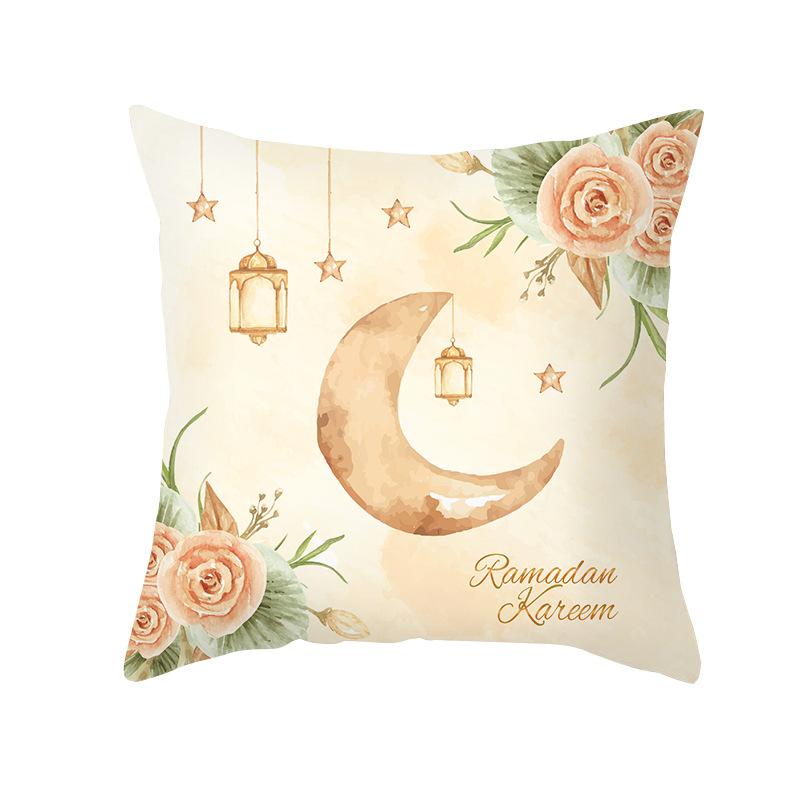 2024 Eid Mubarak Pillowcase Decor for Home Sofa Cushion Cover Islamic Ramadan Kareem Decoration Mosque Muslim Pillow Cover Gifts