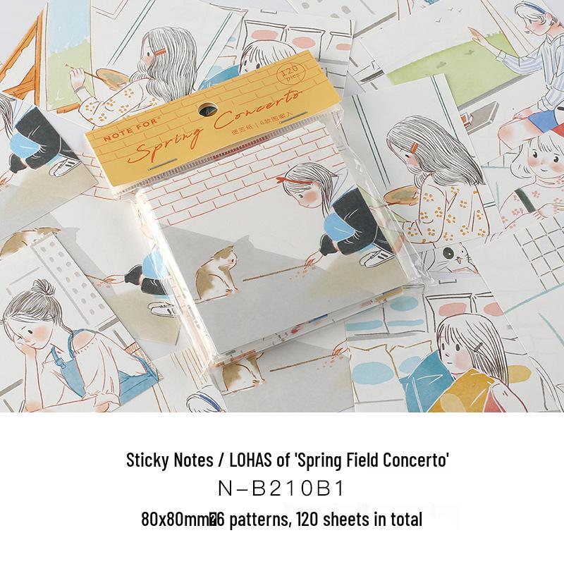 Haruno Concerto Decorative Memo Pad & Journal Set