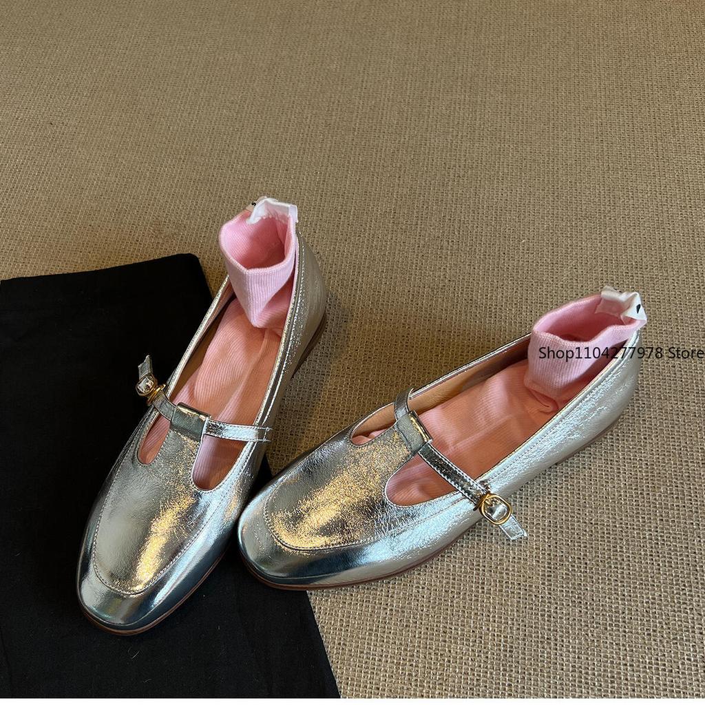Fashion Women's Flats Loafers Shoes Casual Sneakers Shallow Mary Jane Shoes 2025 Summer New Sandals Walking Leather Zapatillas De Mujer