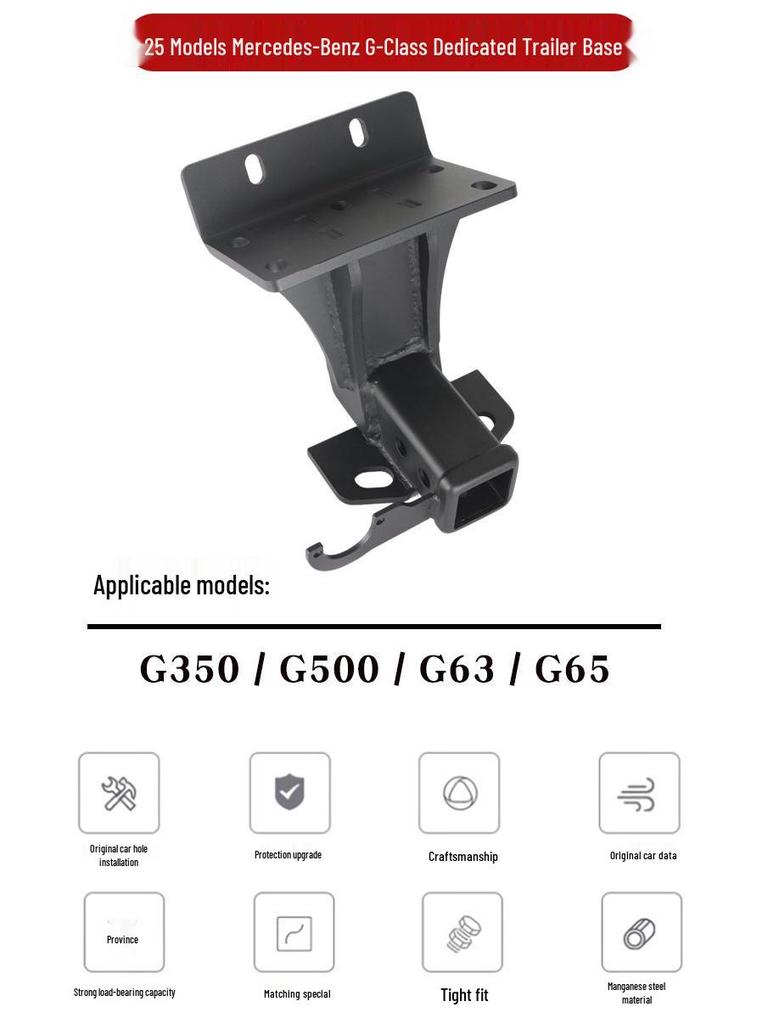 Compatible Tow Hooks for Mercedes-Benz G-Class: Fits G350/G500/G63/G65 Rear Square Opening Base (25-Pack)