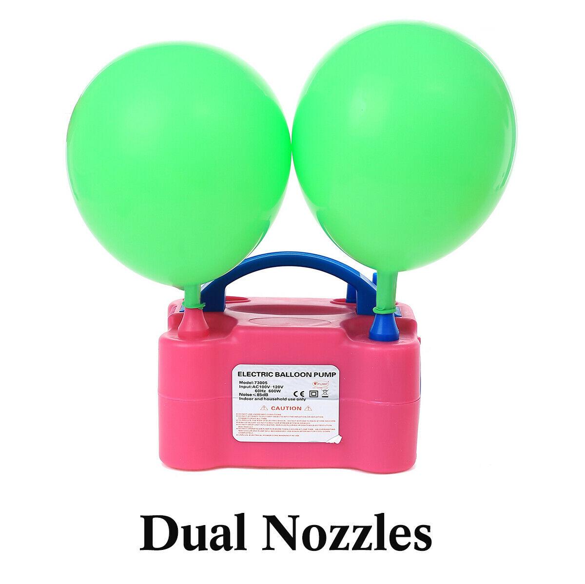 Gonfleur Électrique Portable Pour Ballons – Pompe à Air Double Buse Avec Soufflage – B363