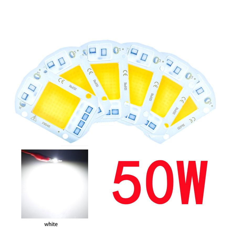 LED COB lamp Bead 20W 30W 50W AC 220V 240V IP65 Smart IC No Need Driver DIY Flood light Led Bulb Spotlight Outdoor Chip