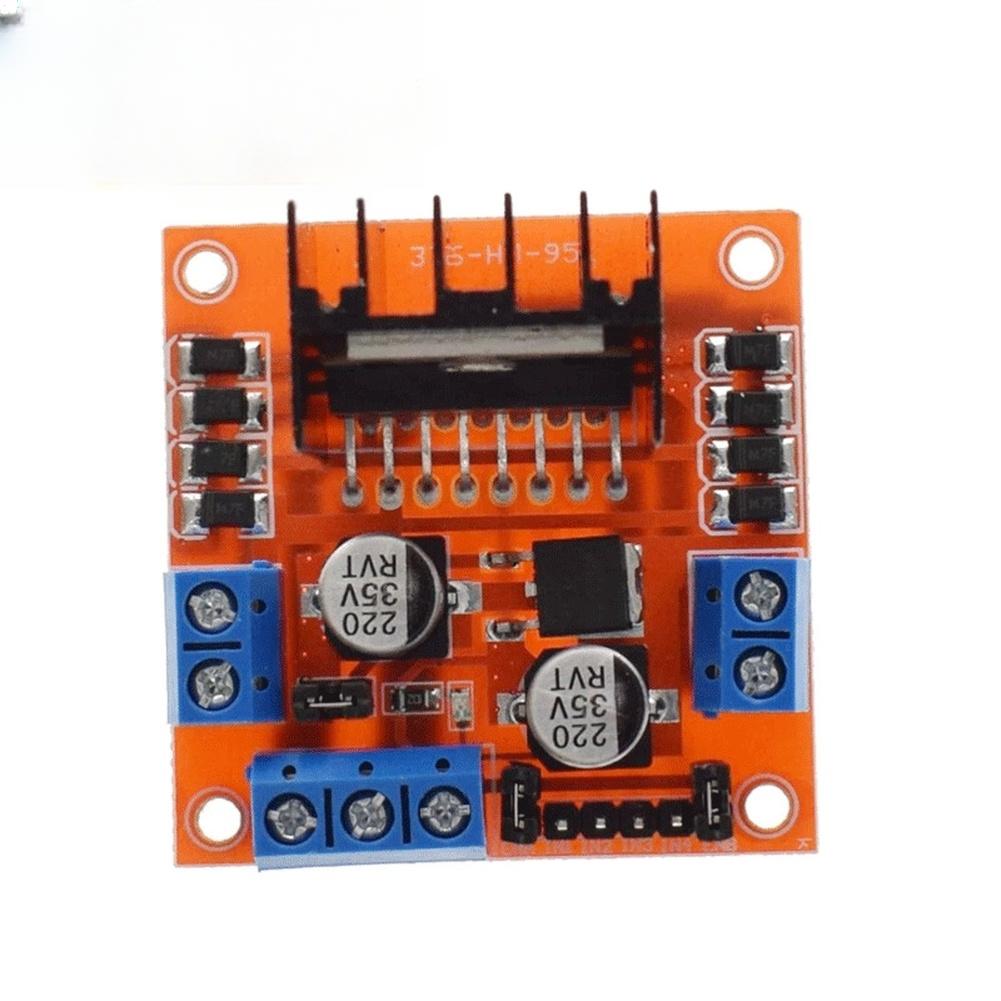 For L298N Motor Driver Board Dual H-Bridge Module for Robotic Cars 5V Logic Regulator 7V-24V Operating Voltage 2A Per Bridge DIY