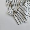 Autumn 2025 Striped Long-Sleeve T-Shirt for Boys and Girls: Trendy Japanese & Korean Style