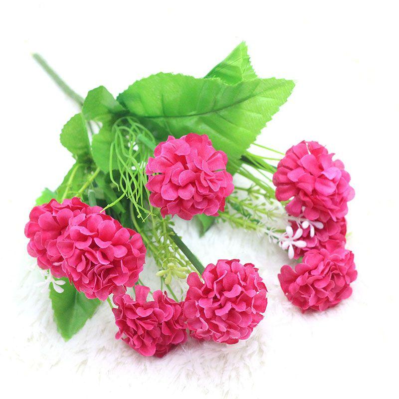 Exquisite 9 Heads Artificial Carnation Bouquet For Realistic Home And Wedding Floral Decor