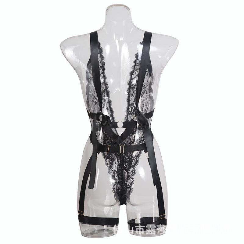 Lusha 2022 Spring/Summer Sexy Lace Garter Bodysuit for Women - LS1082