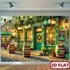 2D Vintage Irish Pub Street Backdrop for St. Patrick's Day Live & Party