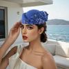 Women's Hat Vintage Chic Floral Beret - Stylish and Elegant Airline Stewardess Hat