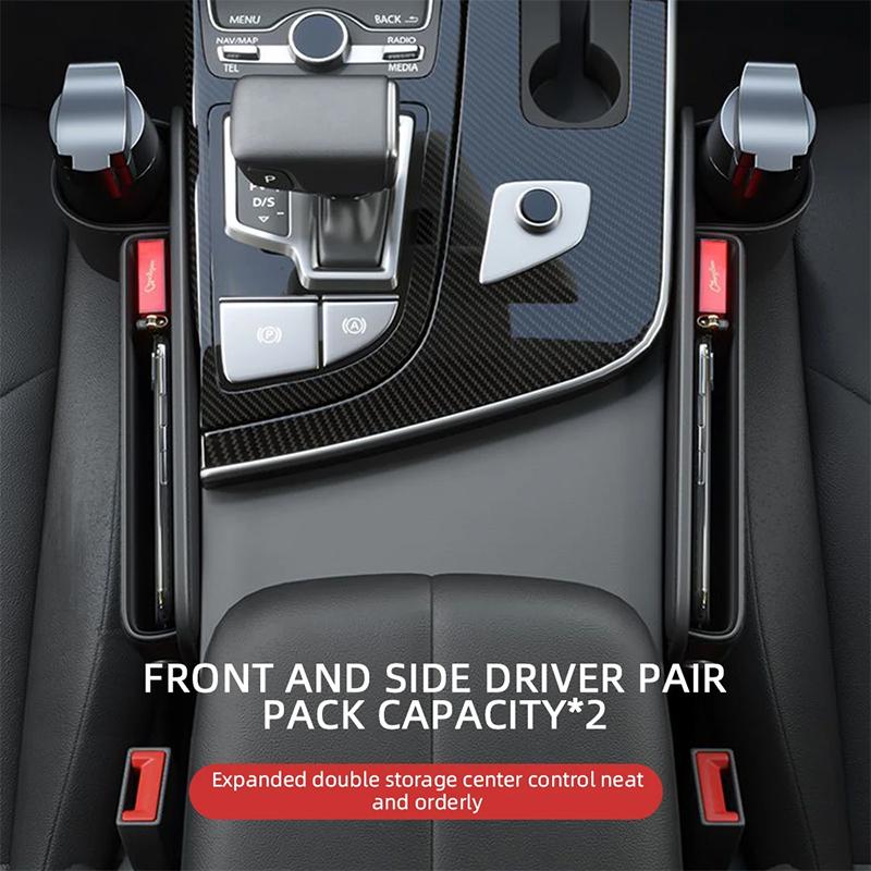 AAAQK1 Leather Car Seat Sewn Gap Crevice Slot Storage Box Cup Holder For BMW E46 F30 E60 E90 F10 X5 E70 E39 E36 E87 X7 E92 E91 E28 X3 X