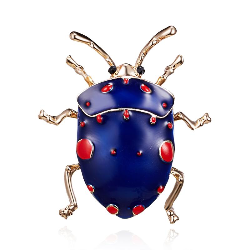 Creative Insects Enamel Brooches for Women Men Shiny Rhinestone Beetle Spider Web Brooch Pin Gothic Bag Clothes Suit Accessories
