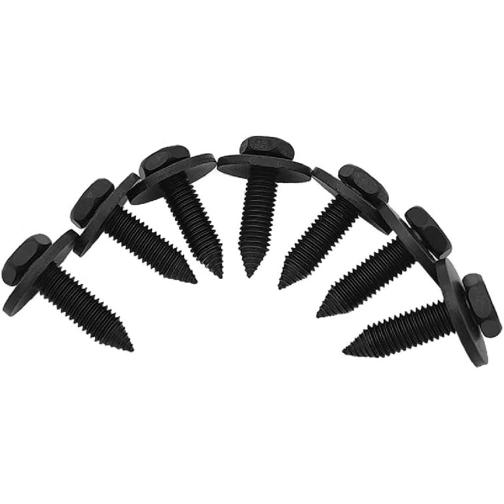 Steel Front Bumper Skid Plate Bolts Nutserts Rivet Nuts Compatible with Jeep Wrangler/with Jeep Gladiator, 6511076AA 6104414AA 6512587AA