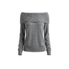 HeyHenry Womens Knit Sweater - Off Shoulder Slim Fit Fall Winter Solid Color Korean Style Pullover