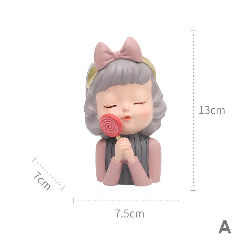 Modern Girl Garden Pot for Succculents Plants Planter, Creative Portrait Figurine Decorative Flower Pots, Home Desktop Decor