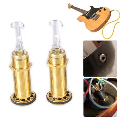 2 Stück 6,35 mm 1/4 Zoll E-Bass Gitarre Ausgangsbuchse Endstiftbuchse Zylinder Eingang Ausgang Steckerbuchsen Einfach zu bedienen