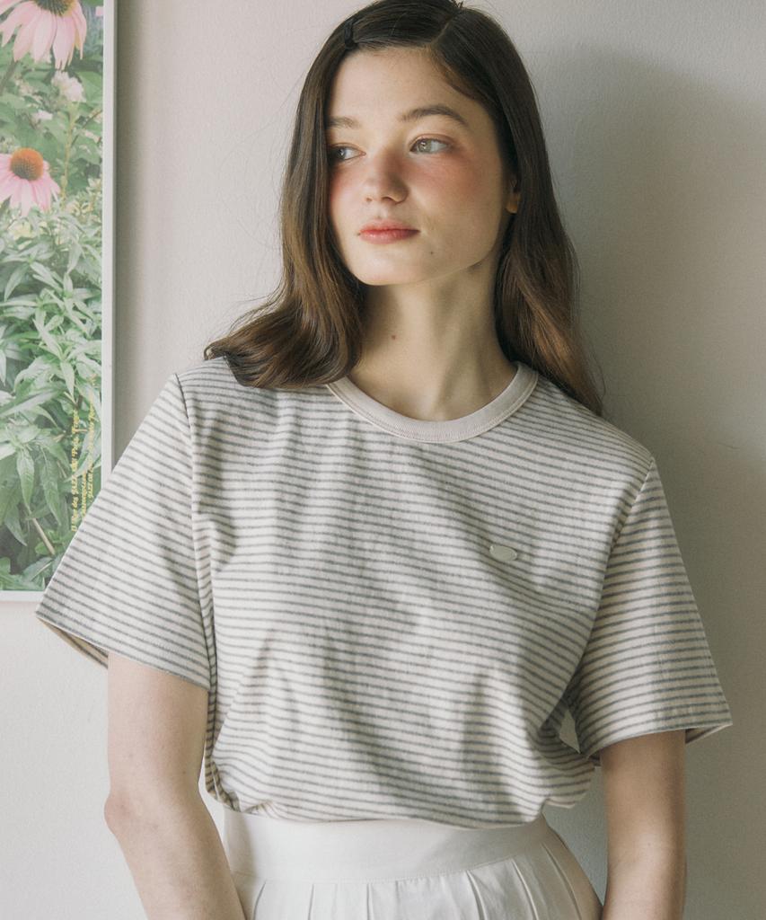 OURHOPE Hope Stripe T-Shirt - Gray