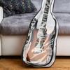 Clear Guitar Storage Case with Double Zipper Acoustic Guitars Bag Protector for 39inch Electric Guitar Accessory