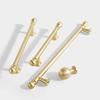 Electroplated Gold Drawer Pull Single-Hole Wardrobe Handle Furniture Hardware  for Cupboard