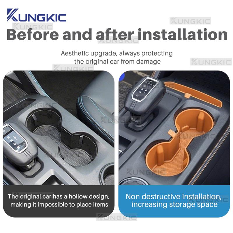 For Ford Ranger  2024 2025 2026 Car Central Console Water Cup Storage Box Armrest Storage Box Interior Accessories