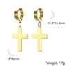 Cazador Punk Jesus Cross Drop Earrings for Men Women Christian Religious Stainless Steel Earrings Jewelry Mother's Day Gift
