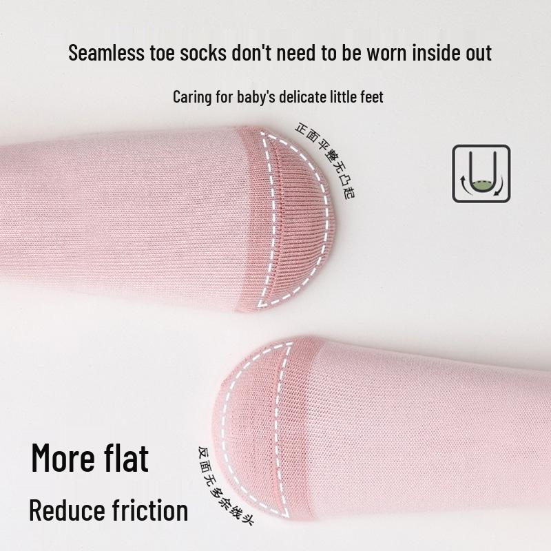 25 Cartoon Rabbit Baby Socks - Autumn Collection, Antibacterial Cotton, Seamless & Breathable with Loose Cuff