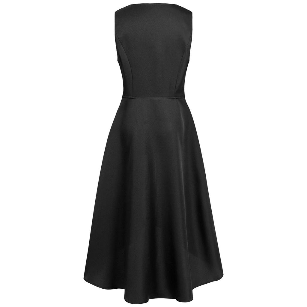 Kjole for kvinner uten ermer under bysten høy overkjole gotisk cosplay-kostyme