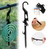 Folding Tent Stakes Multifunctional Stainless Steel Hook Mosquito Coil Bracket Bottle Opener Measuring Ruler for Outdoor Camping