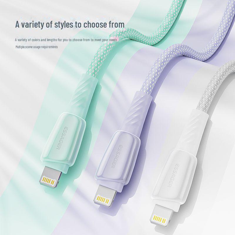 ESSAGER Rainbow Series Fast Charging Data Cable for Apple Devices