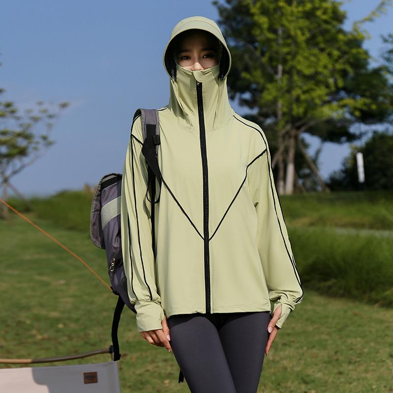 Sun Protection Clothing for Women 1011 New Summer Ice Silk UV Protection Thin UPF10+ Outdoor Breathable Sun Protection Jacket