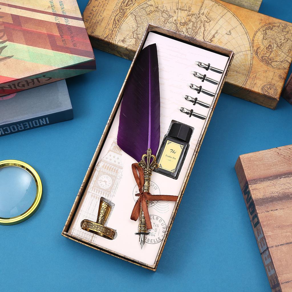 Literary Goose Quill Pen Girlfriend Birthday Graduation Commemorative Gift Friendship Creative Surprise Muse Festival Gift Dipping Pen