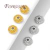 18K Gold Plated Round Bead Caps,Bracelets Accessories,DIY Beads Cap For Jewelry Spacer Beads Findings