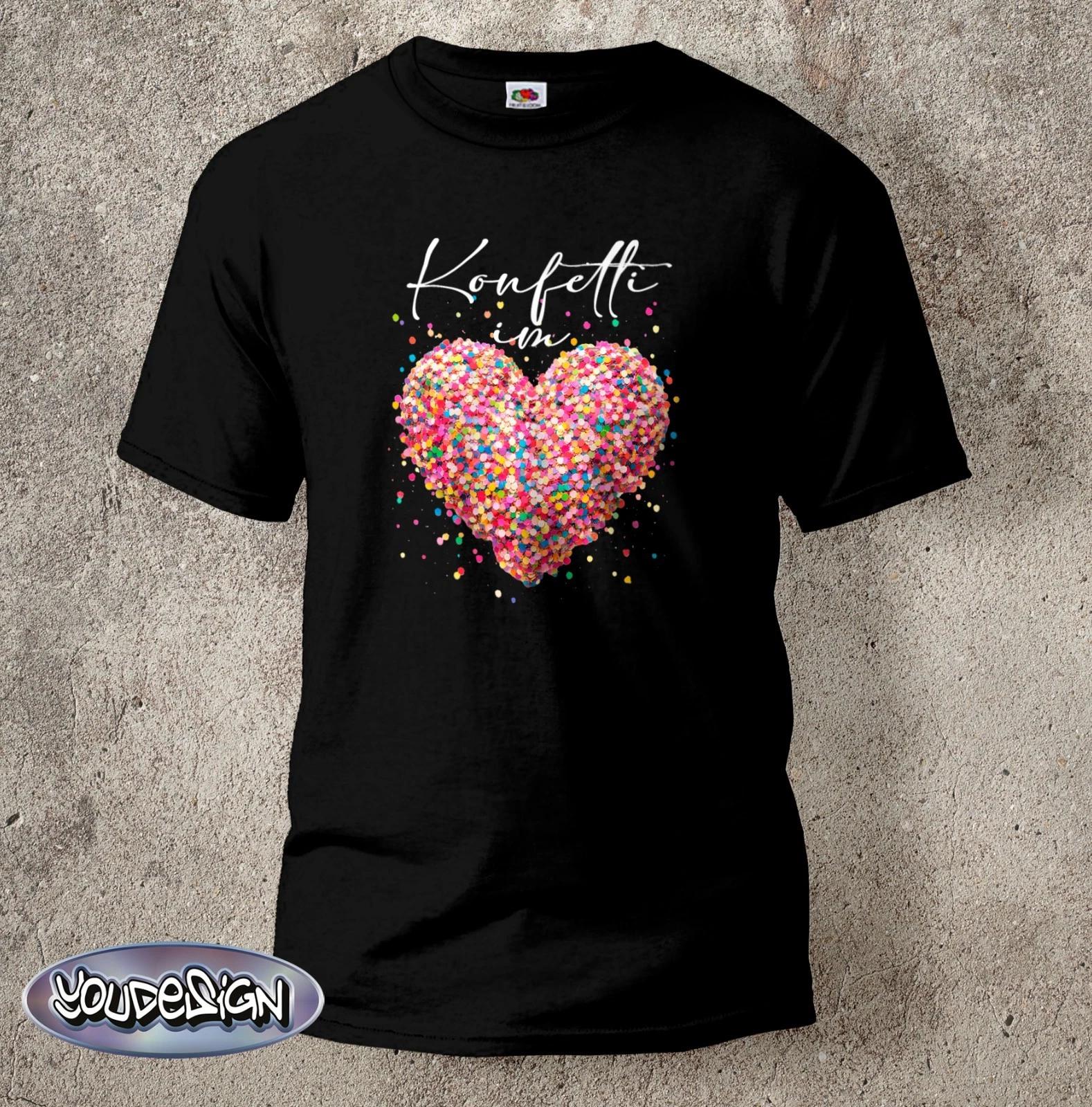 Confetti in the Heart T-Shirt Mardi Gras Costume Carnival Party Shirt Funshirt S-5XL XXXXL