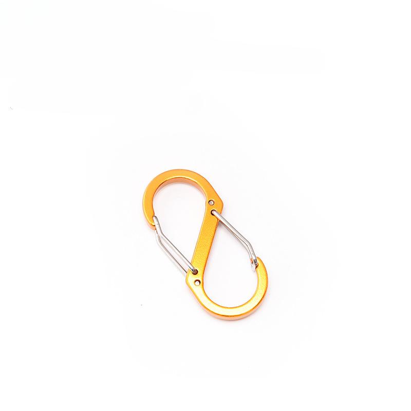 2pcs S Shape Carabiner Aluminum Alloy 8 Figure Clip for Outdoor Water Bottle Keychain Hooks hiking Fishing Hooks