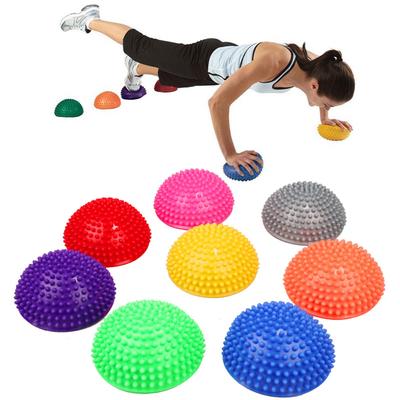 16cm Half Sphere Yogabollar PVC Förtjocka Uppblåsbara Fot Fitness Bollar Massage Balans Träning Boll Gym Pilates Träning Fitness