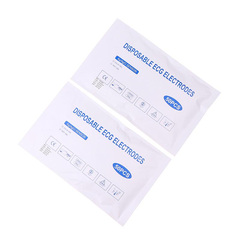 50Pcs Each Bag 2439 White Foam Disposable Ecg Electrode Pads Medical Patch Ecg Ekg Accessories For Pediatric Patient Size
