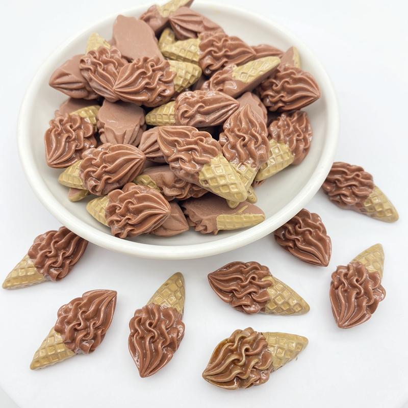 

10Pcs Resin Mixed Mini Ice Cream Flatback Cabochon Scrapbook Kawaii DIY Embellishments Accessories G44