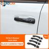 4PCS Carbon Fiber Door Handle Cover Trim for 4Runner 2010-2024 W/Smart Key Holes