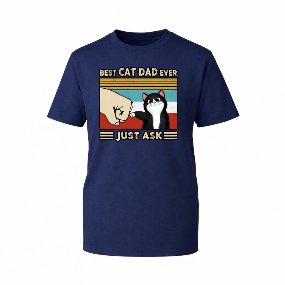 Best Cat Dad Ever Graphic TShirt Tuxedo Cat Unisex 100 Cotton Gift TTop S