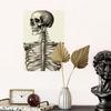 Metal Poster Skeleton Vintage Tin Sign Wall Decor for Home Kitchen Pub Party
