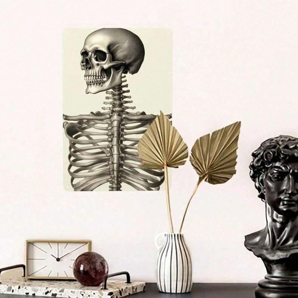 Metal Poster Skeleton Vintage Tin Sign Wall Decor for Home Kitchen Pub Party