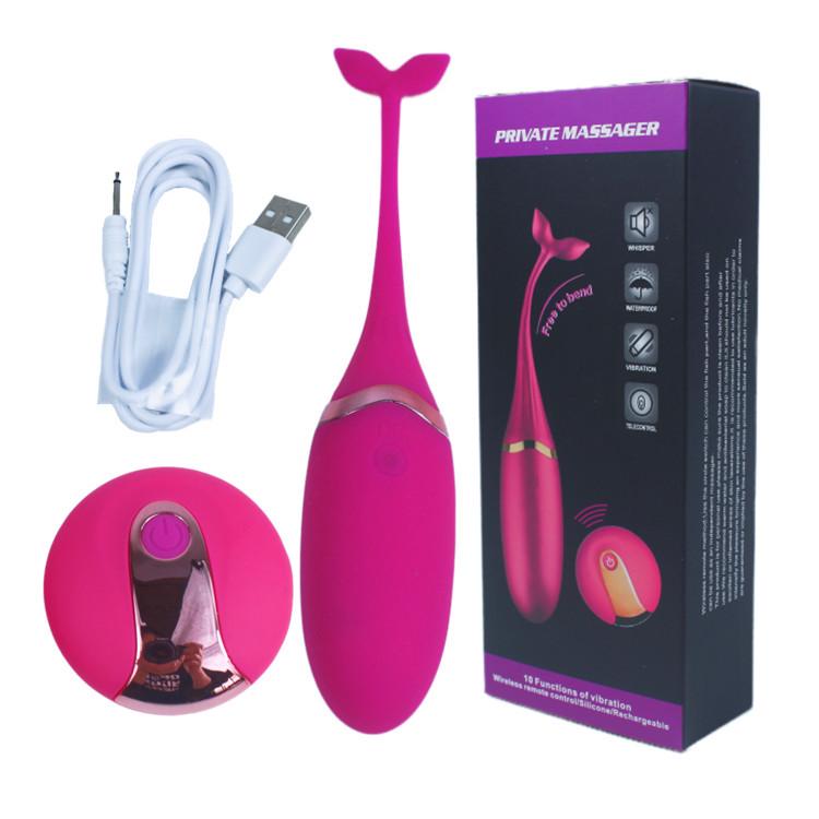 Wireless Remote Control Whale Tail Vibrating Egg for Women - Erotic Self-Pleasure Device