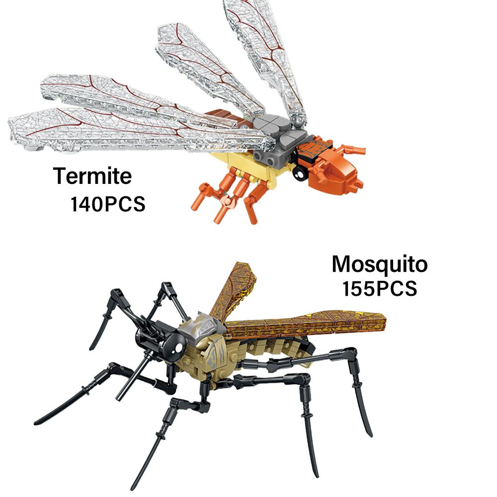 Mini Cockroach Puzzle Building Block Toys Create A Children's Insect World - Insect Ecological Park; Mini Particle Toy Gift