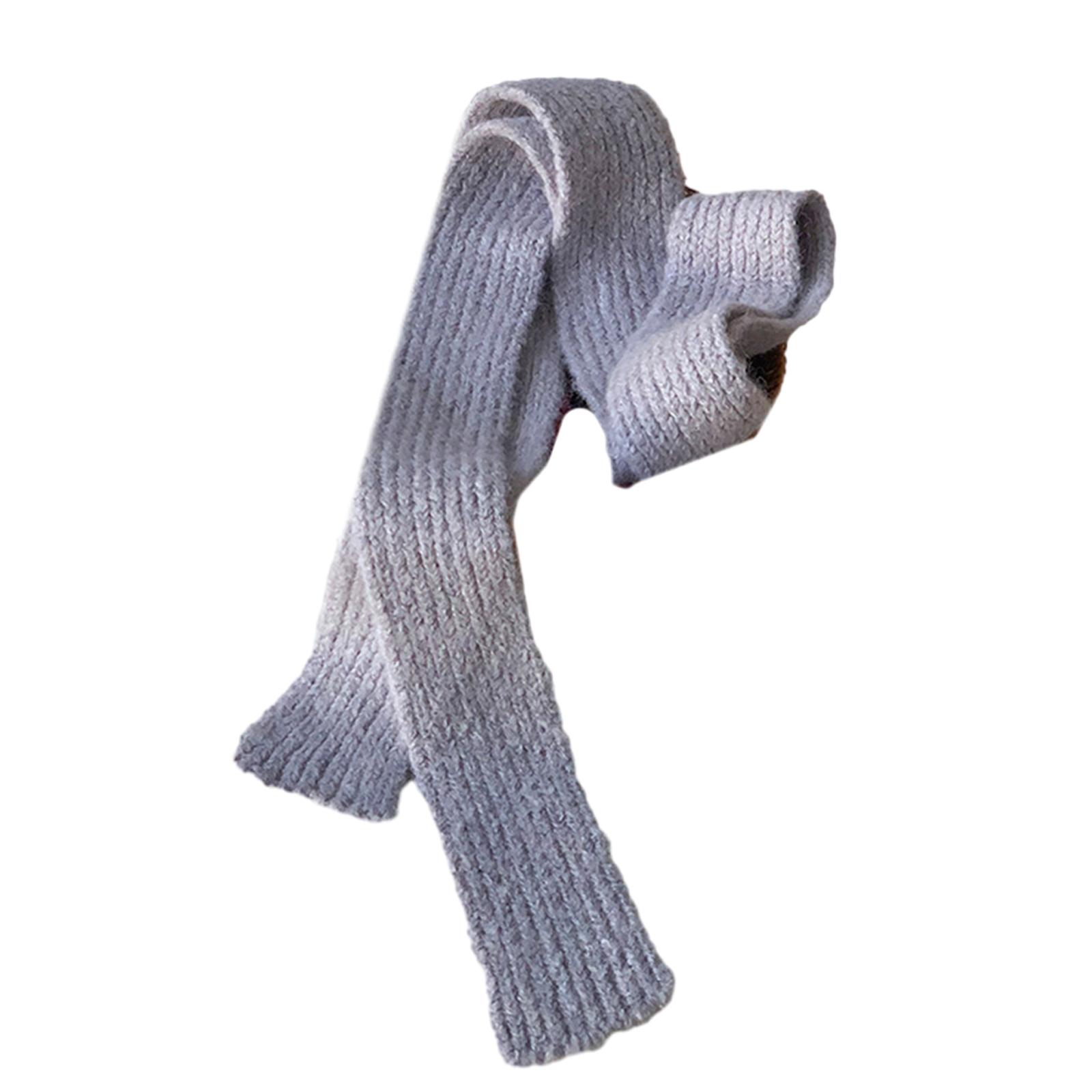 

Solid Color Neck Scarf for Adult Unisex Casual Scarf Neck Wrap Fashion Neckerchief Outdoor Walking Shopping Neck Warmer серый