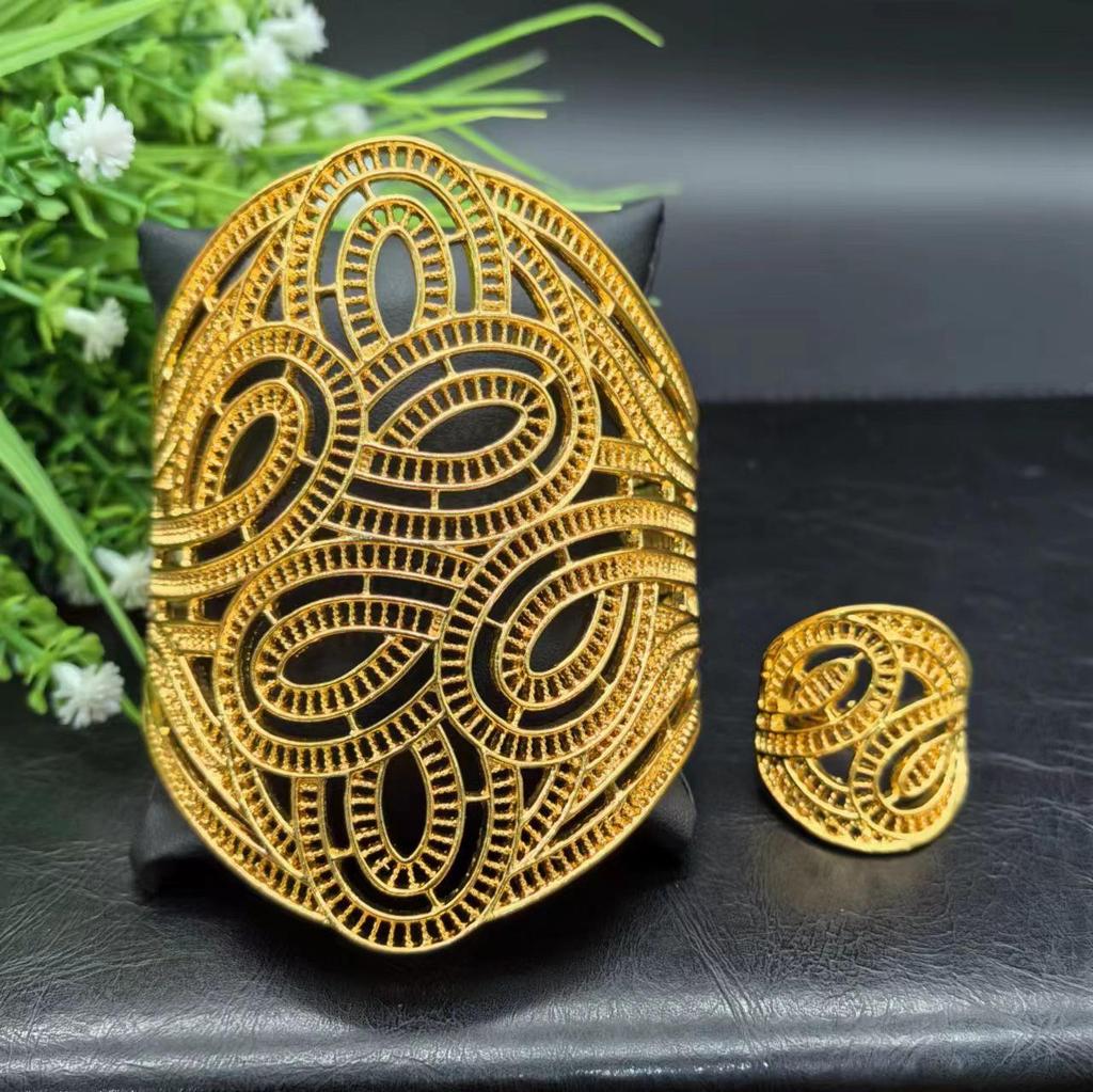 24K Gold Plated Bridal Bracelet for Women - Dubai and India Wedding Jewelry