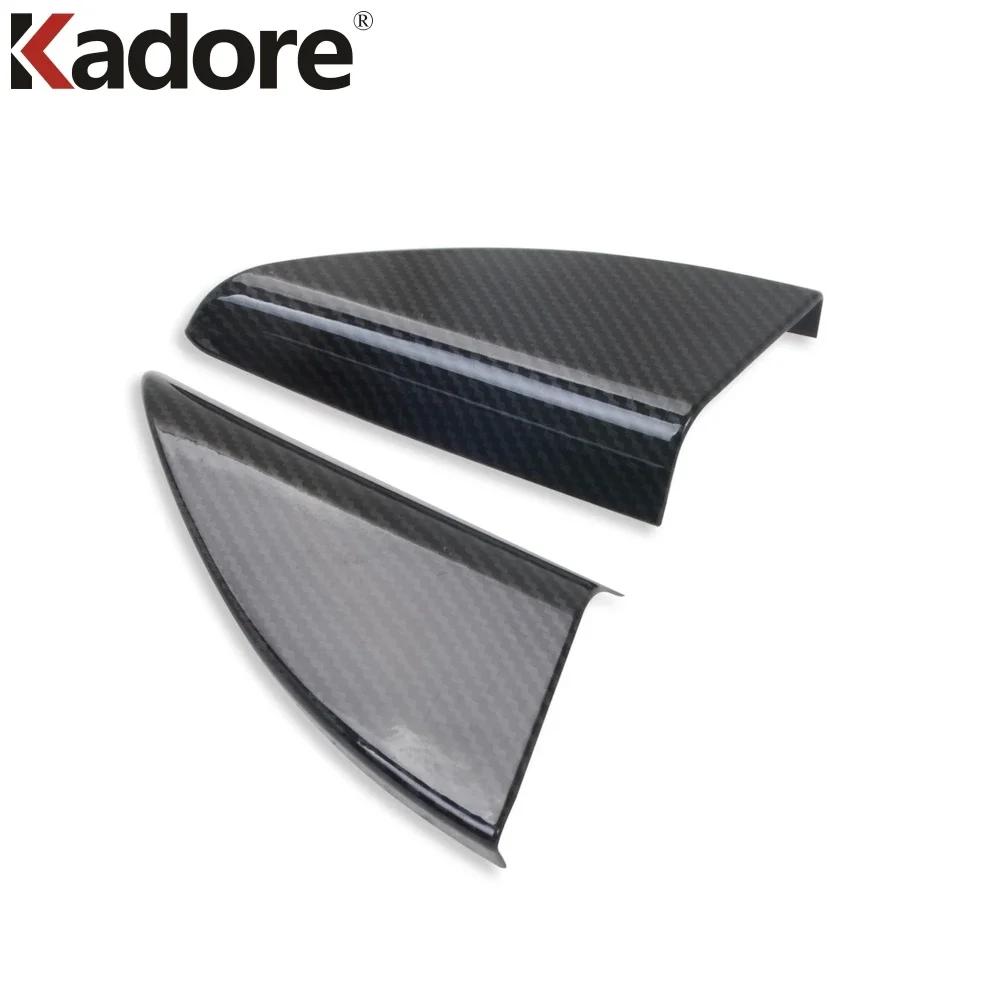 Car Front Inner Door A Pillar Triangle Cover Trim For Hyundai Tucson 2015-2017 2018   Carbon Fiber Interior Accessories